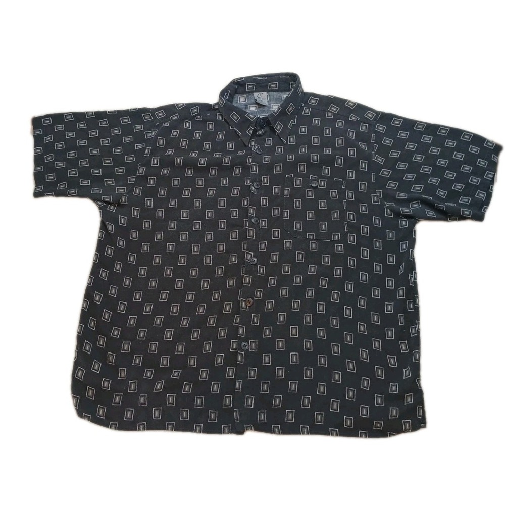 Men's Claudio Nucci Short Sleeves Button Up Casual Shirt - Size XXL 100% Rayon.
